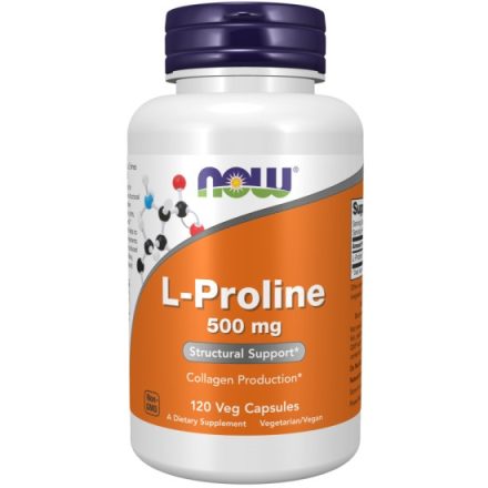NOW L-Proline 500 mg - 120 db vegán kapszula