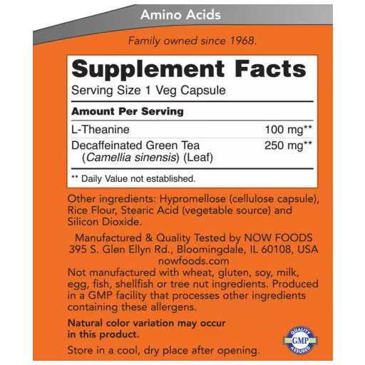 Now Foods Now Foods L-Theanin 100 mg 90 veg kapszula