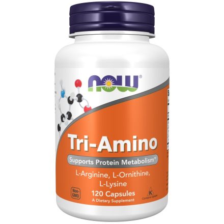 NOW Tri-Amino (L-Arginin, L-Ornitin, L-Lizin) 120 db kapszula
