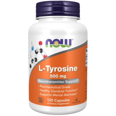 NOW L-Tyrozin 500 mg (Tirozin) 120 db kapszula