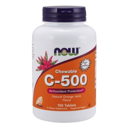 NOW C-vitamin 500mg Narancs rágó 100db 