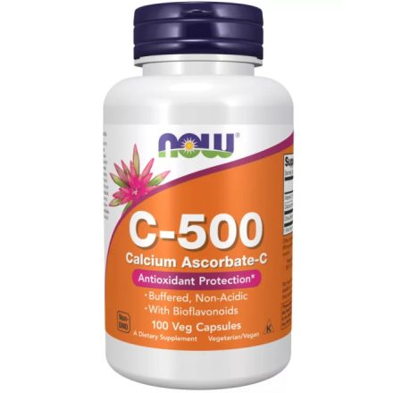 NOW C-500 ASCORBATE 100 KAPSZULA, GYOMORBARÁT, BIOFLAVONOIDOKKAL 