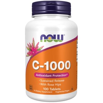   NOW C-vitamin 1000 (lassabb felszívódású) csipkebogyóval 100 tabletta