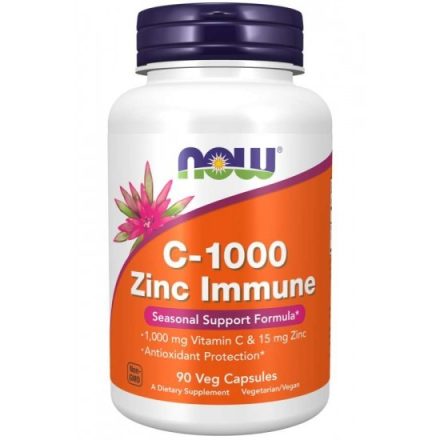 NOW C-1000 Zinc Immune 90 Veg Kapszula