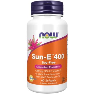   NOW SUN-E™ (Natural Vitamin E) 400 IU- 60 db lágyzselatin kapszula