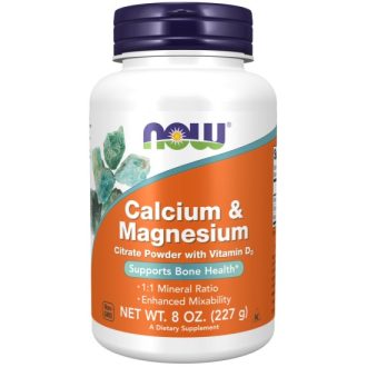 NOW Calcium & Magnesium (227 g) por D vitaminnal