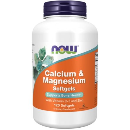 NOW Calcium Magnézium + D + cink 120 db lágyzselatin kapszula 