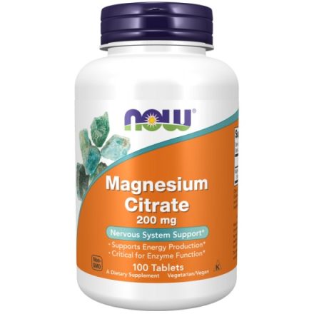 NOW Magnesium citrat 200 mg - 100 db tabletta