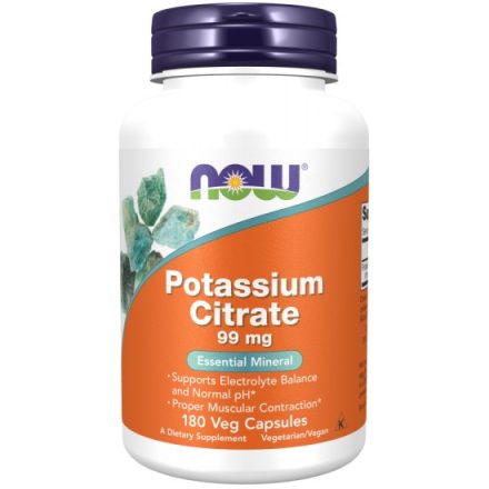 NOW Kálium-citrát Potassium 99 mg 180 sdb vegán kapszula 