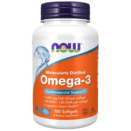 NOW Omega-3 halolaj 100 db lágyzselatin kapszula