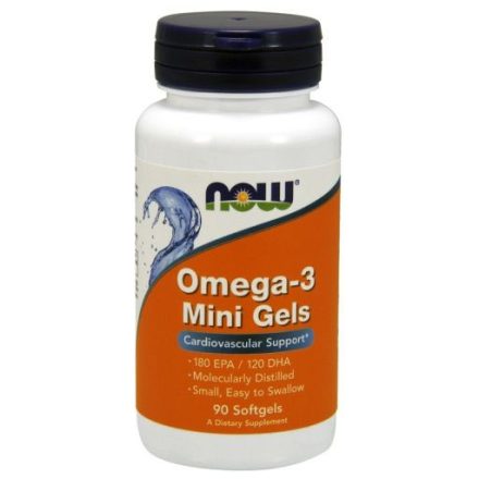 NOW Omega-3 Mini Gels 90 softgels lágyzselatin kapszula