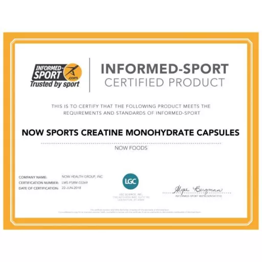 Now Foods Creatine Monohydrate 750 mg Kreatin 120 db vegán kapszula
