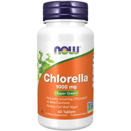 NOW Chlorella alga 1000 mg 60 db tabletta 