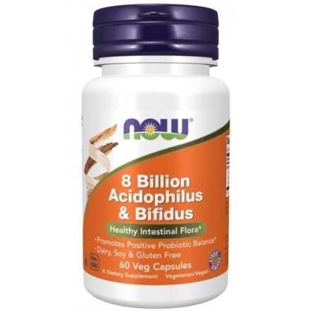 NOW Acidophilus Bifidus 8 Billion probiotikum 60 db kapszula