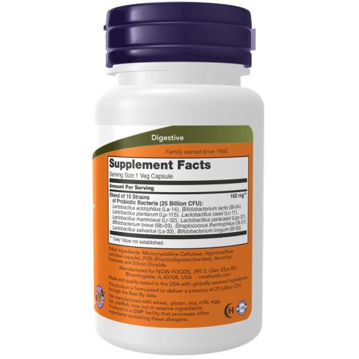 Now Foods Probiotic - 10-25 Billion probiotikum 30 veg kapszula 