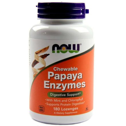 NOW Papaya Enzymes 180 db rágótabletta