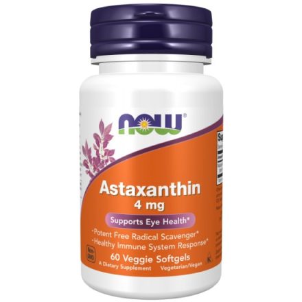 Astaxanthin 4 mg 60 veg kapszula Now Foods