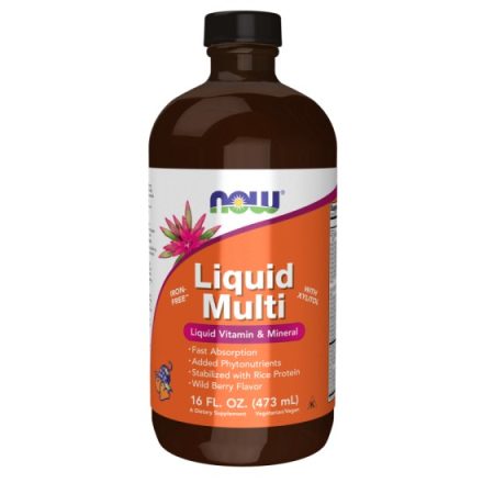 NOW Liquid Multi Wild Berry (erdei gyümölcsös) Vegetarian NON-GE (473 ml)