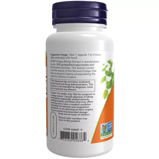 Now Foods Ginkgo Biloba 60mg 60 db kapszula