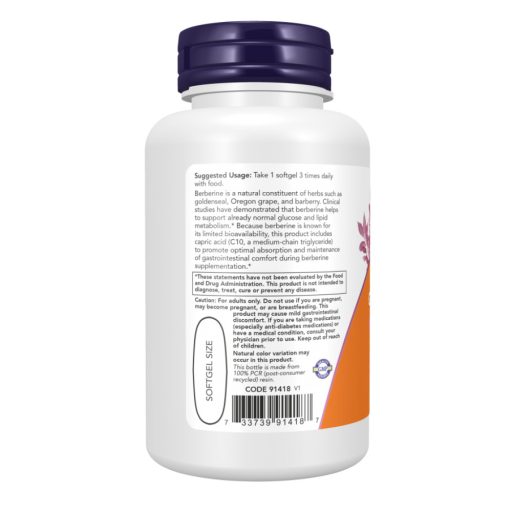 Now Foods Berberine Glucose Support 60 lágyzselatin kapszula